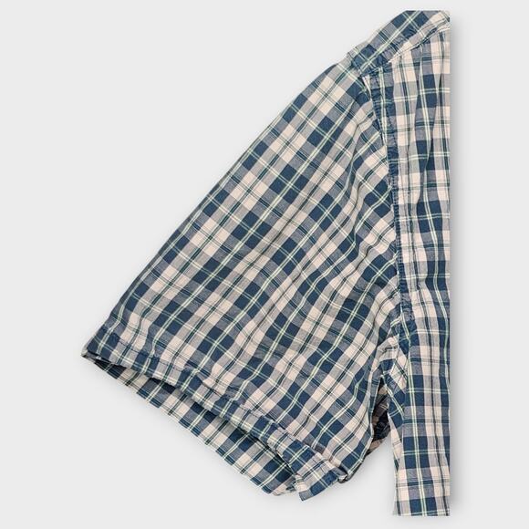 Mens Carhartt Relaxed Fit Short Sleeve Button Down Blue Plaid Size Large - Picture 3 of 4